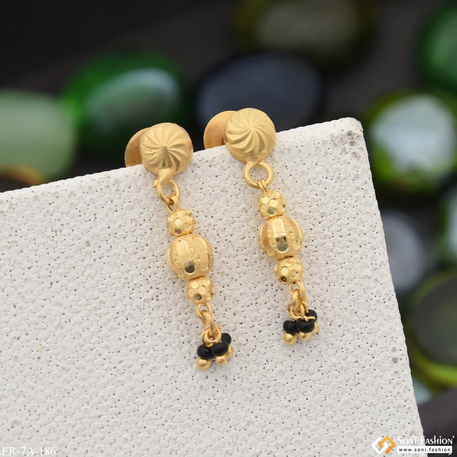 1 Gram Gold Plated Casual Design Casual Design Earrings for Ladies - Style A186