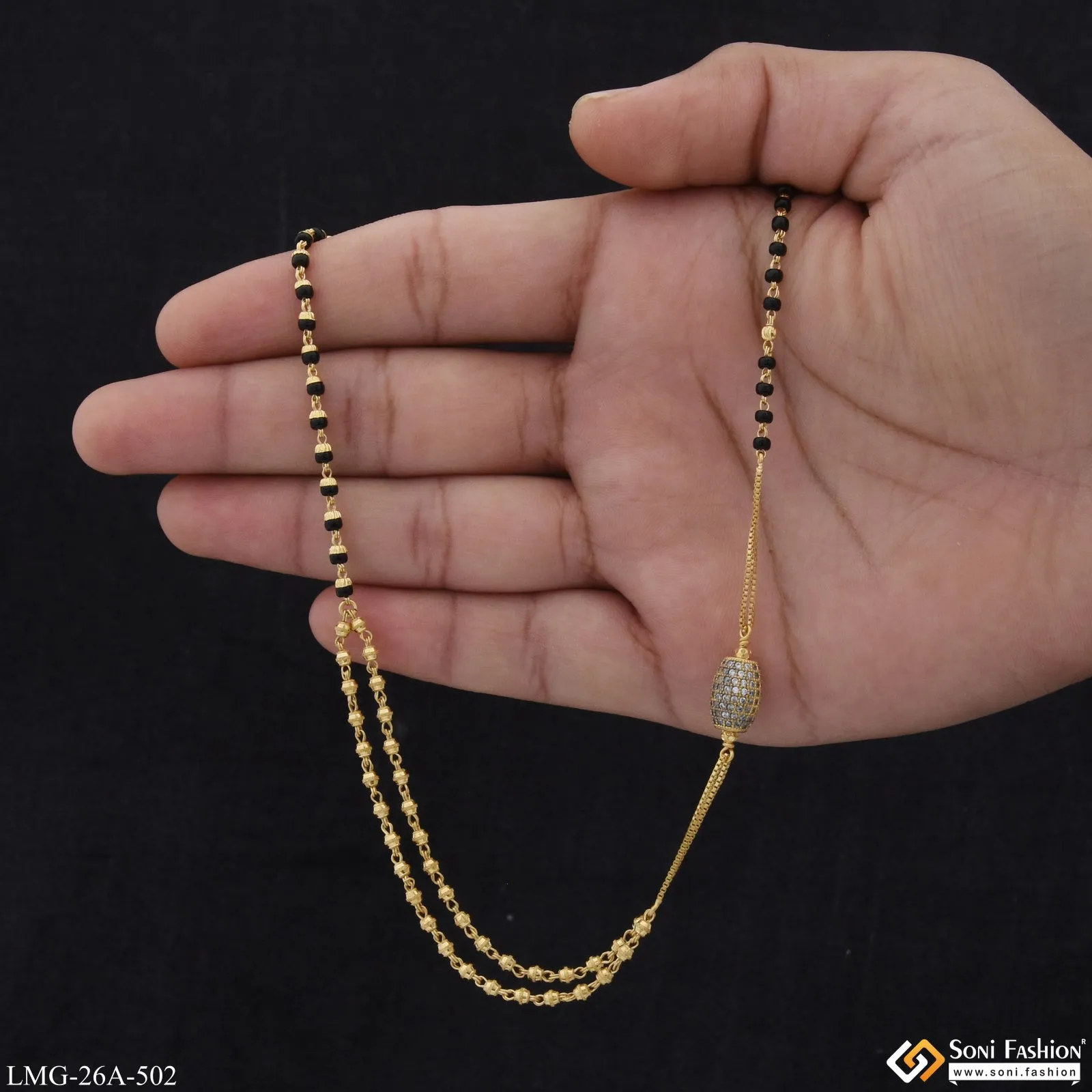 1 Gram Gold Plated Chic Design Casual Design Mangalsutra for Women - Style A502