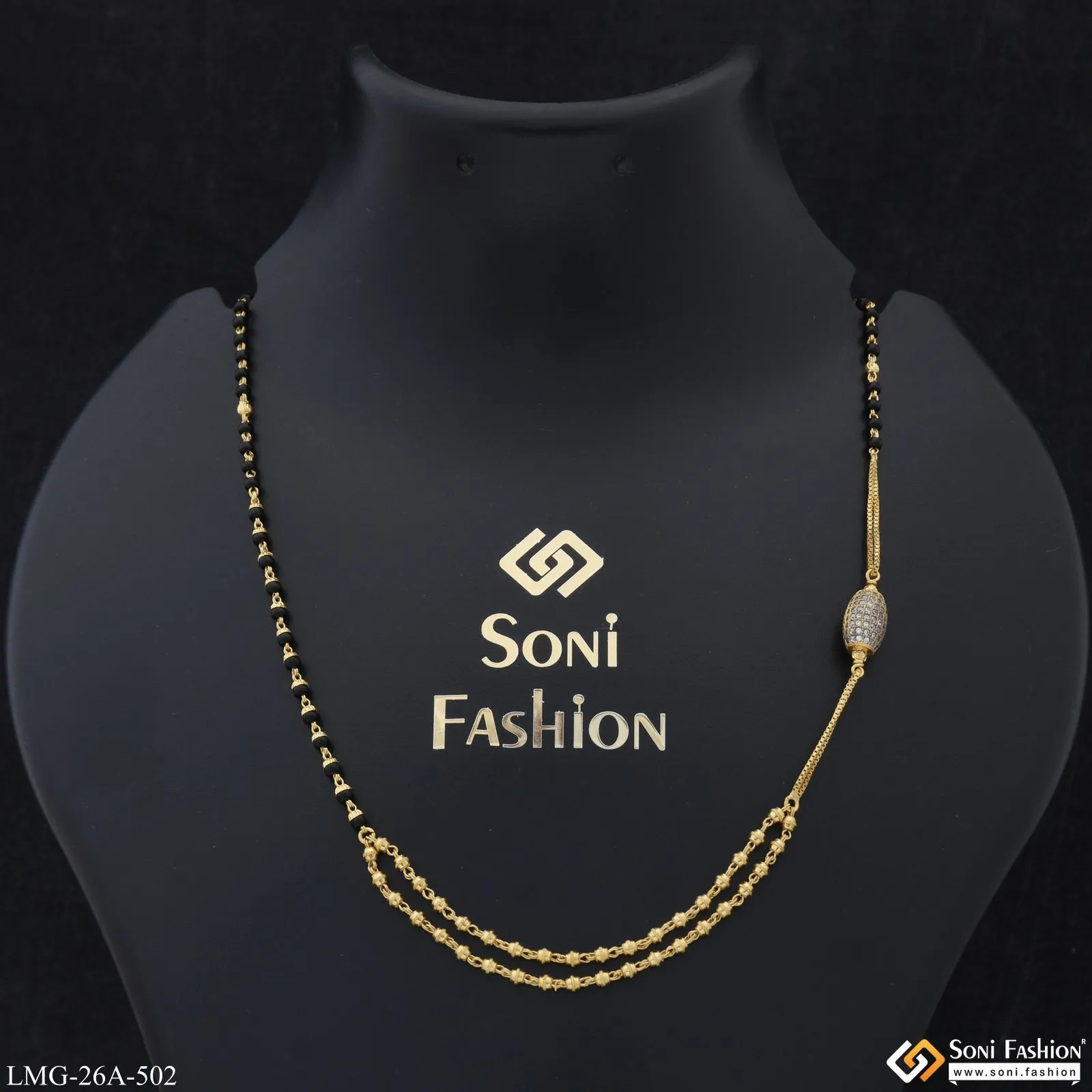 1 Gram Gold Plated Chic Design Casual Design Mangalsutra for Women - Style A502