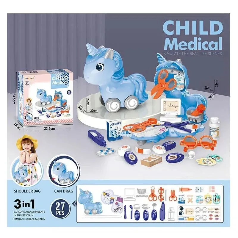 3 IN 1 CHILD MEDICAL PLAY SET - 27 PCS
