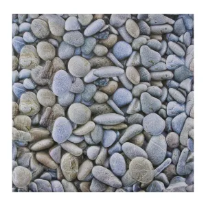 3D Gray Cobblestone Peel and Stick Wall Tile