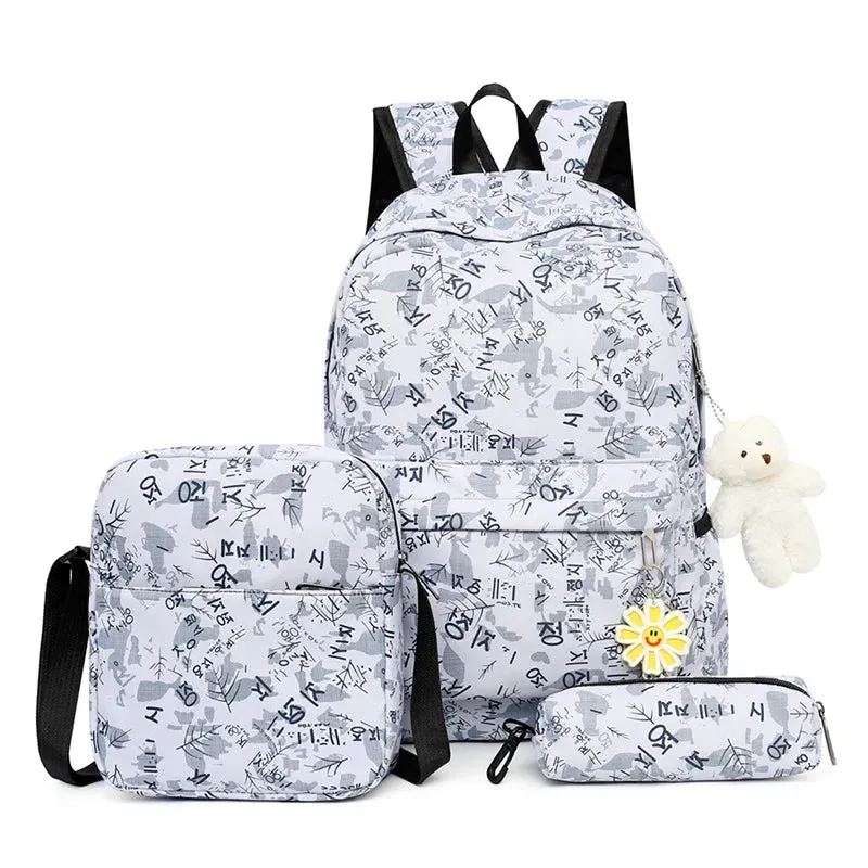 3pcs/set Lovely Print Fashion Backpacks for Children