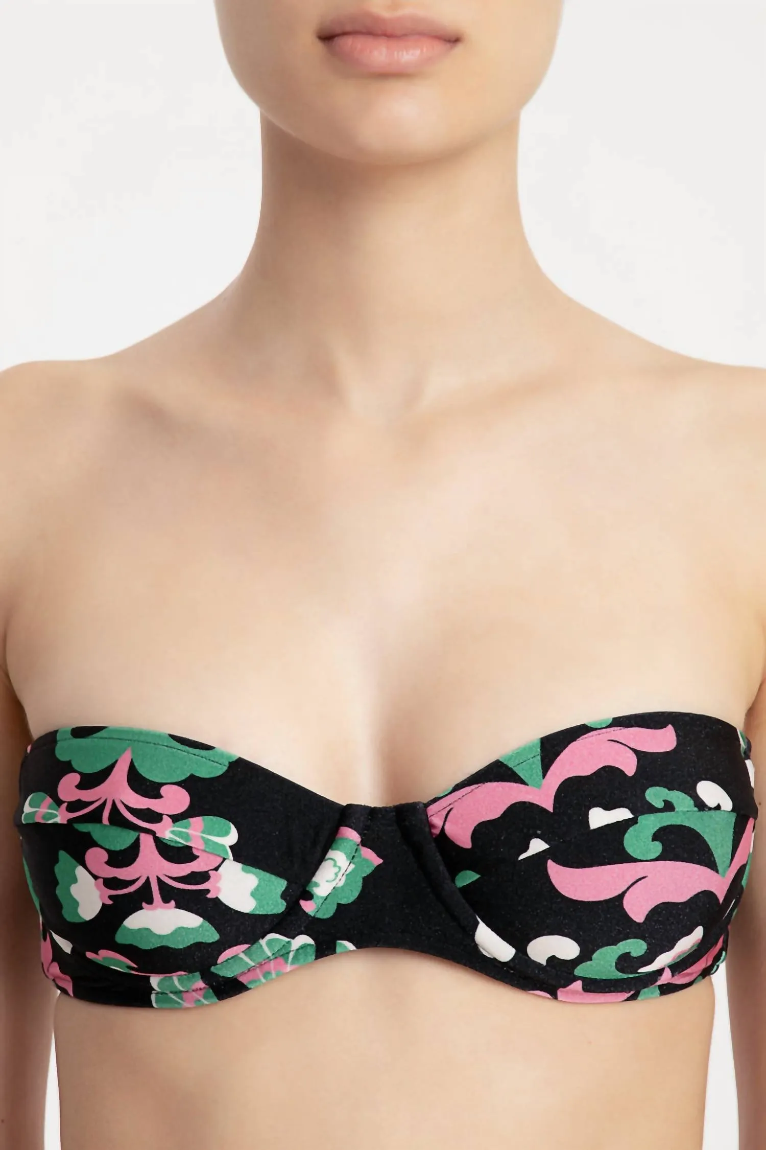 Adriana Degreas - Twisted Flower High Leg Strapless Bikini