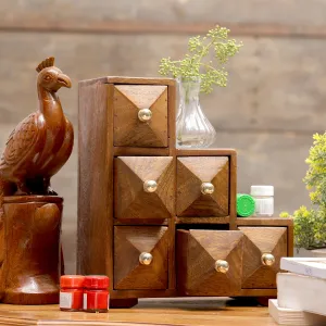 Antique Crimson Step Desk organiser