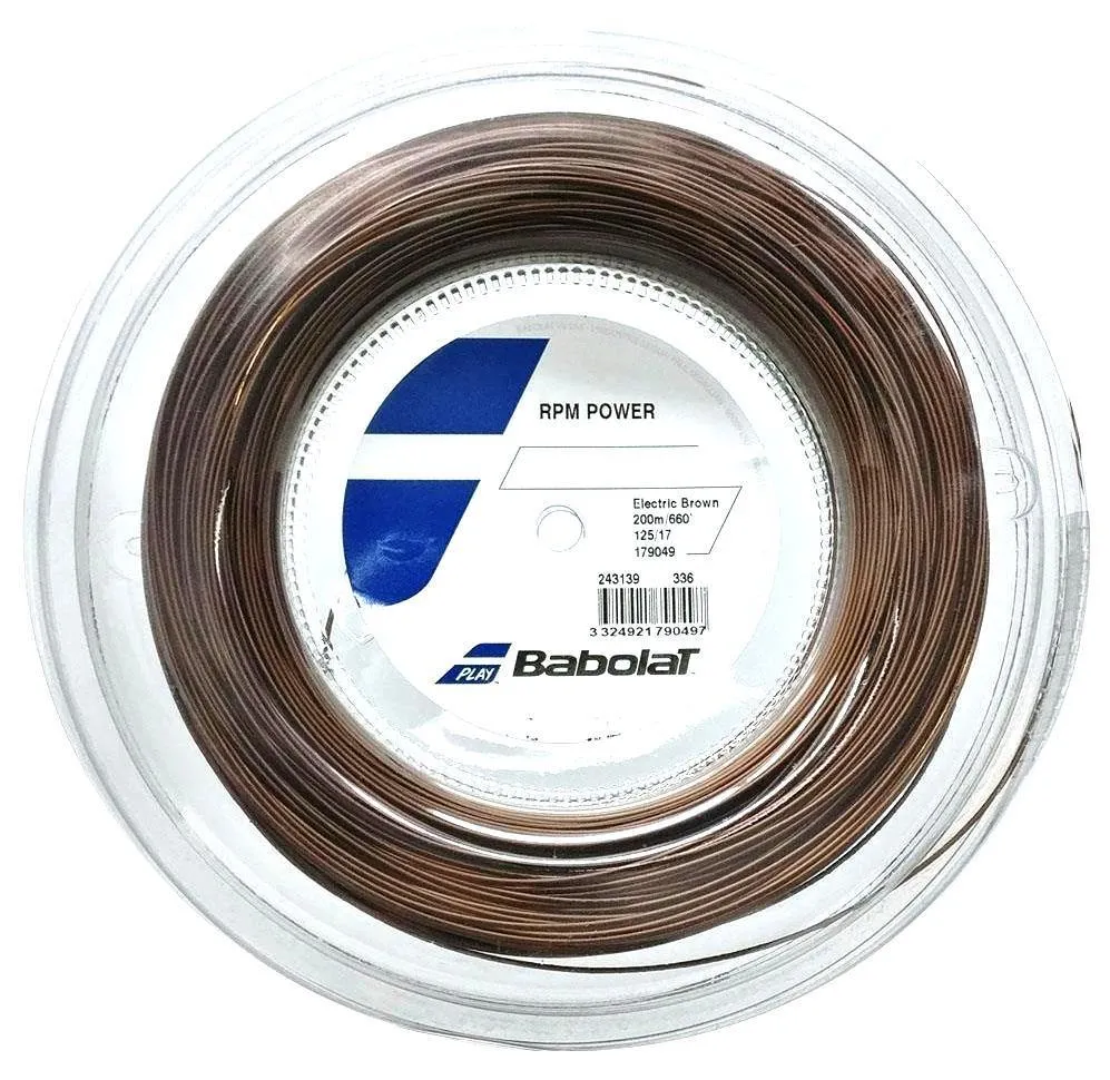 Babolat RPM Power 17g Electric Brown Tennis 200m String Reel
