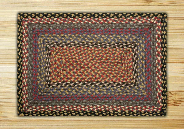 Burgundy and Gray Braided Rug In Different shapes And Sizes