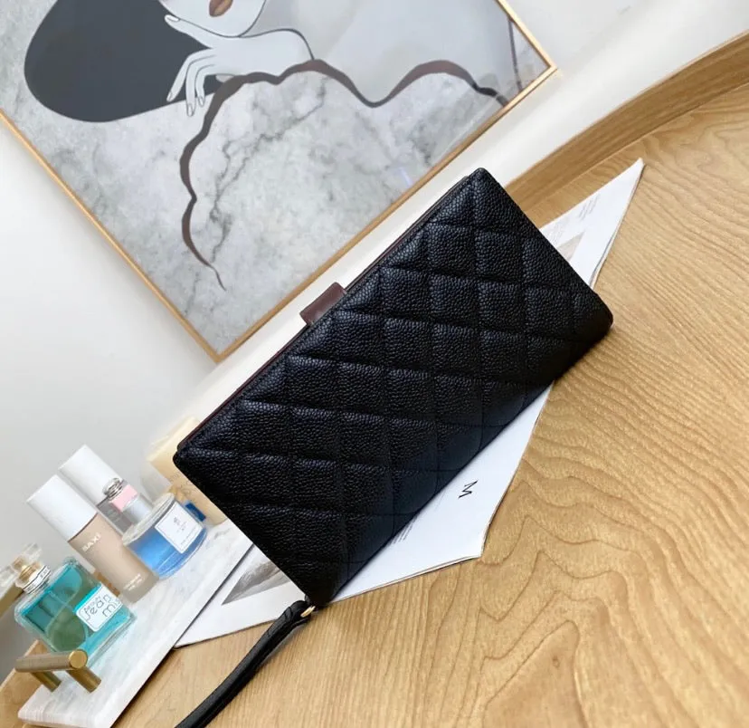 Chanel leather black wallet