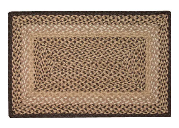 Chocolate or Natural Braided Rug In Different Shapes And Sizes