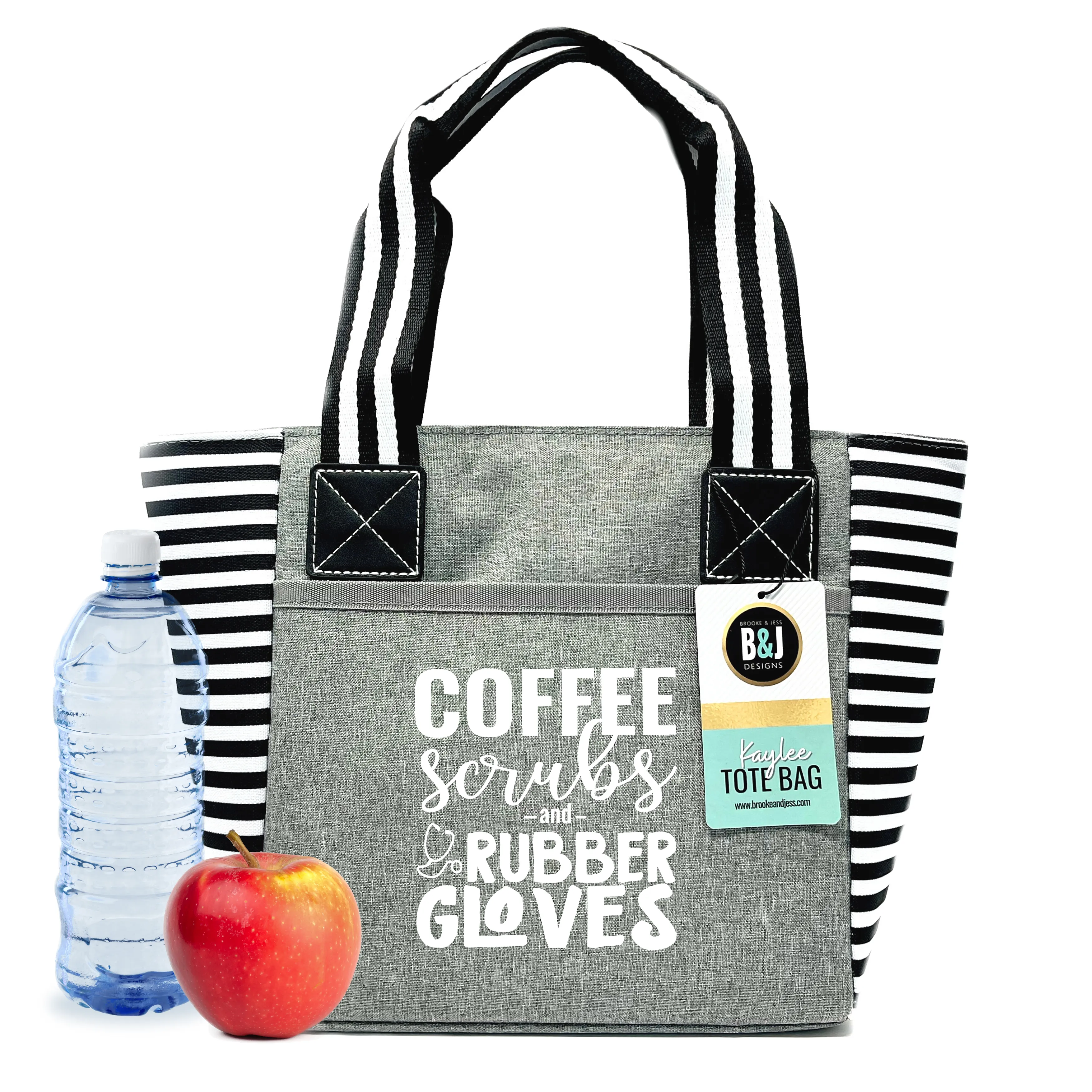 Coffee Scrubs Kaylee Gray Tote Bag for Medical Workers