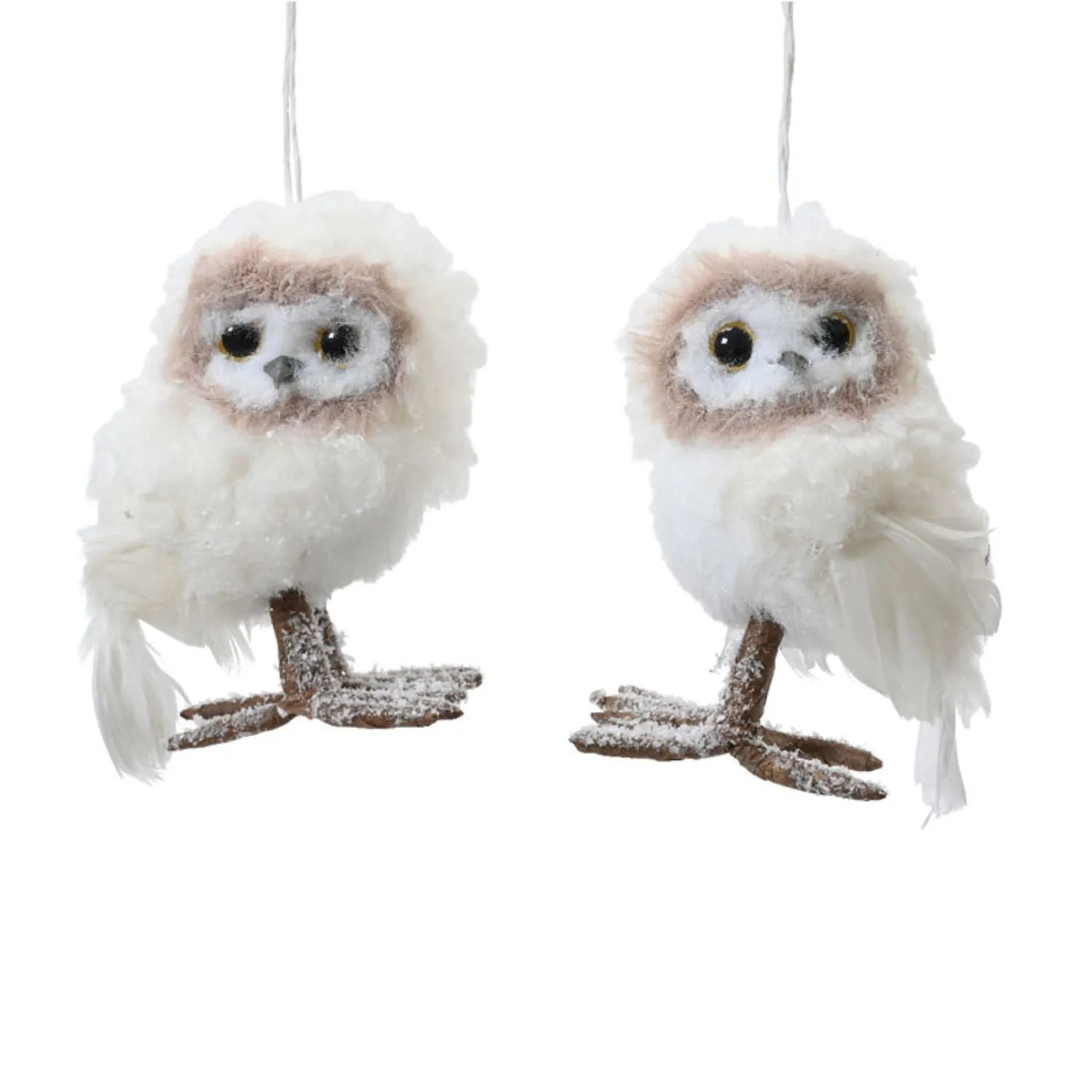 Decoris Hanging Owl with Glitter (Choice of 2)