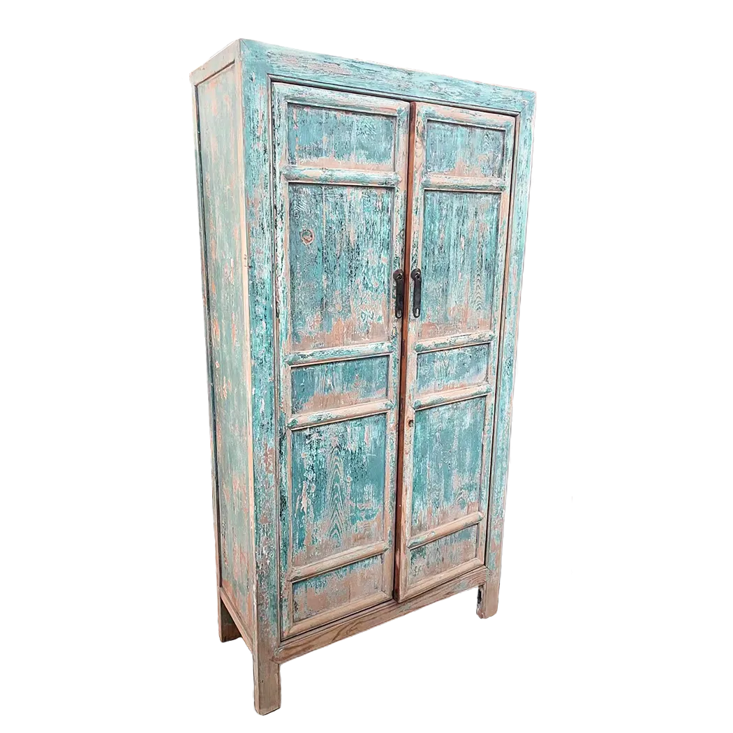 Distressed Blue Armoire