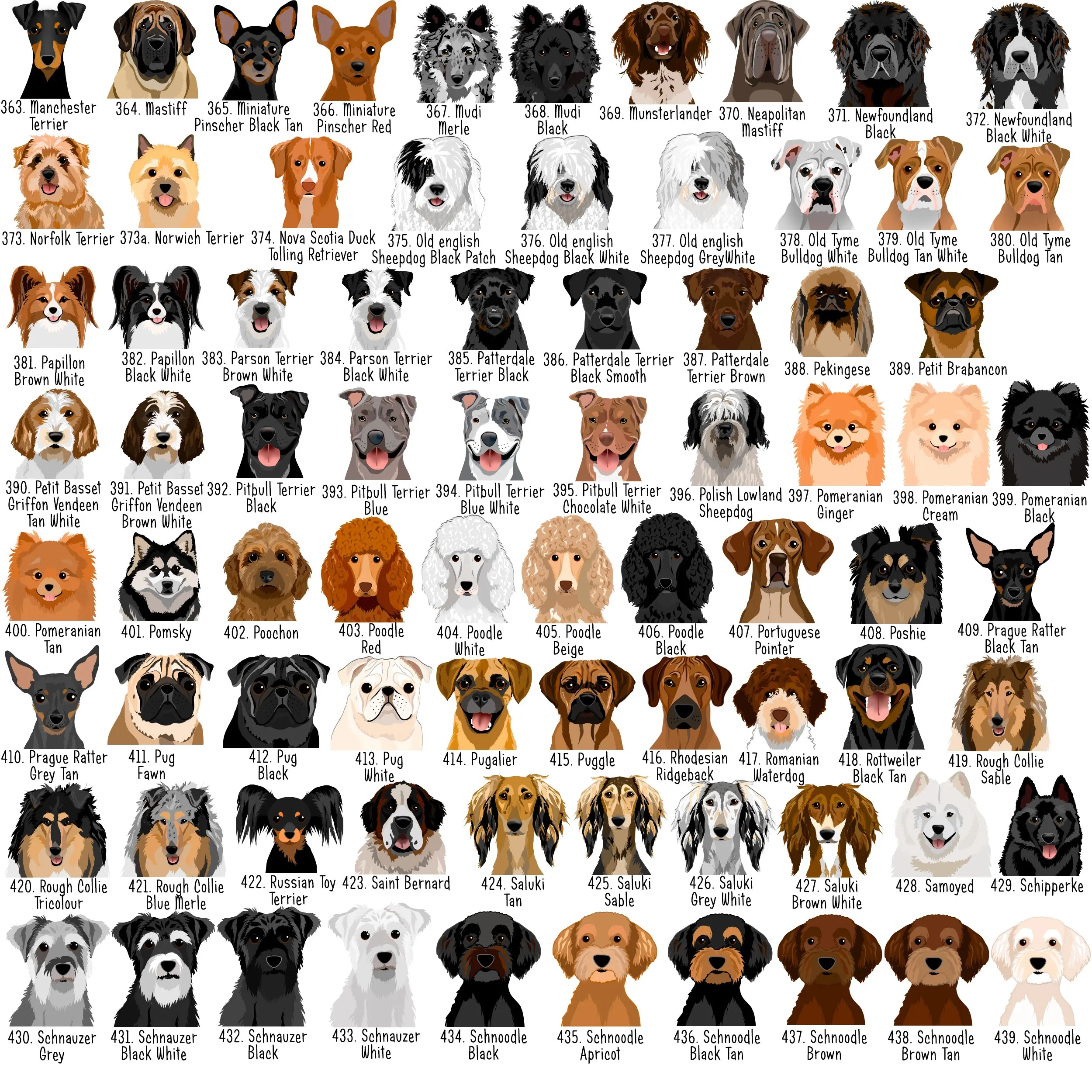 Dog Breed Christmas Wreath Tree Ornament Personalised