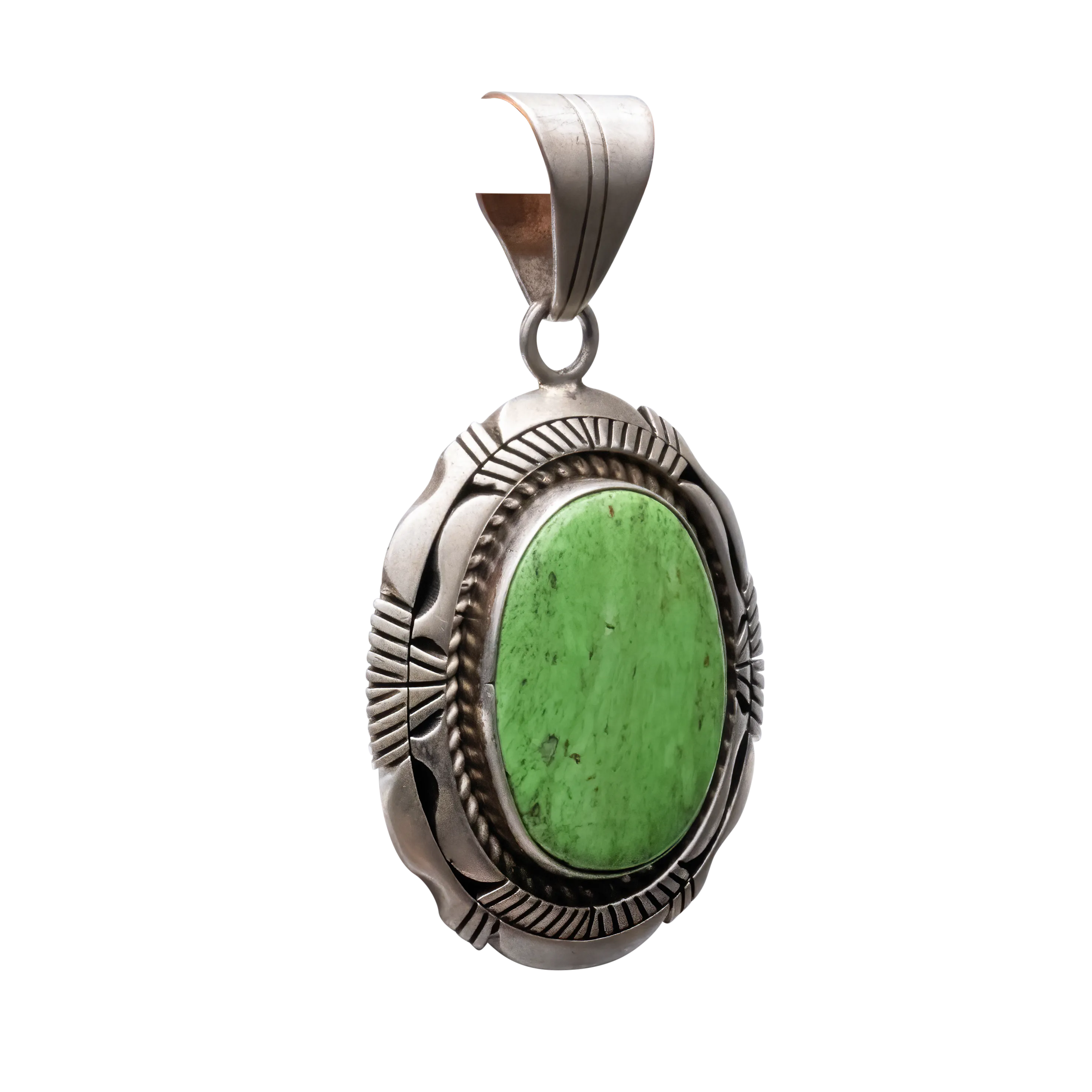 Gaspeite Pendant | Eugene Belone