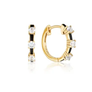 Georgini Enamel Hoop Earrings - Gold