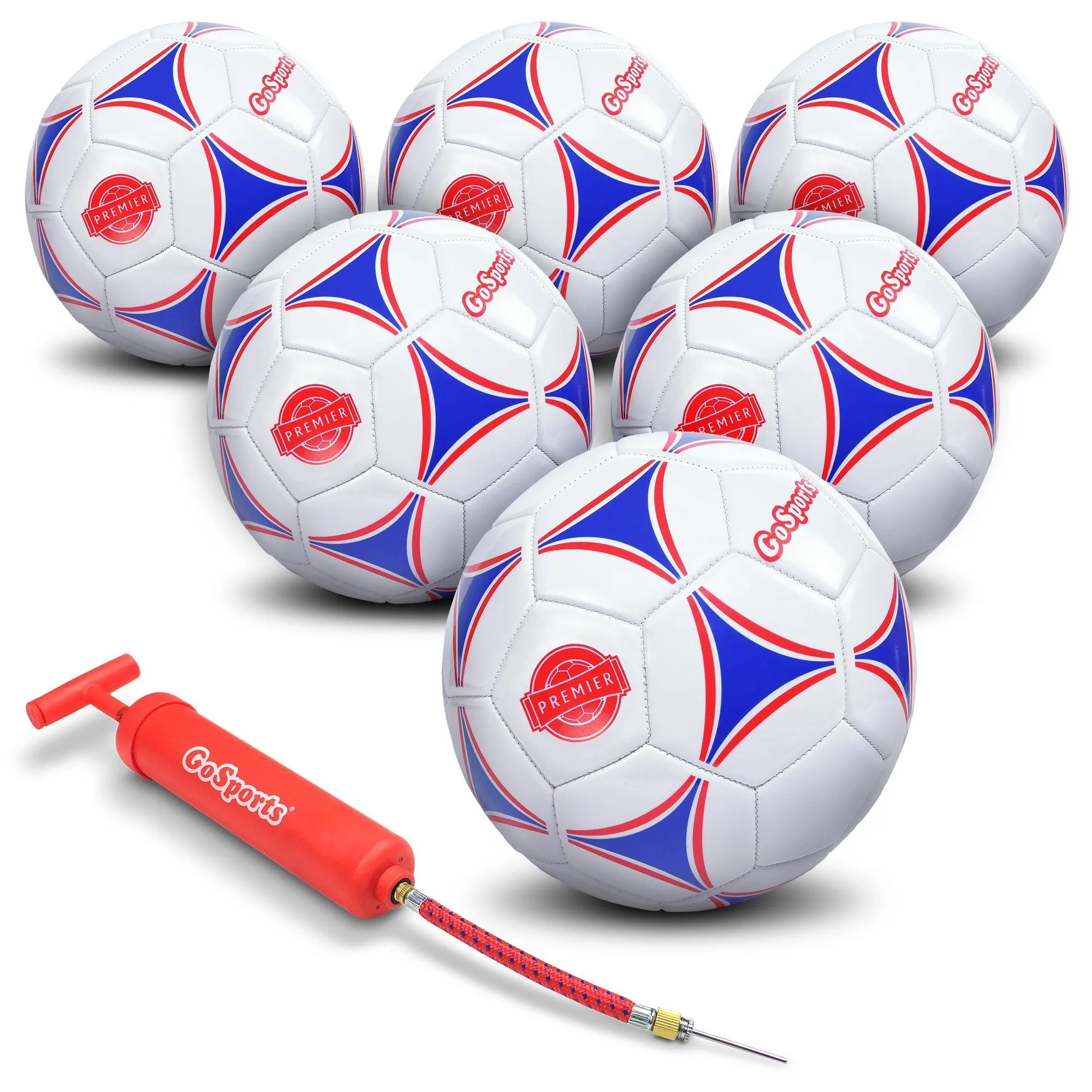 GoSports Size 5 Premier Soccer Ball - 6-Pack