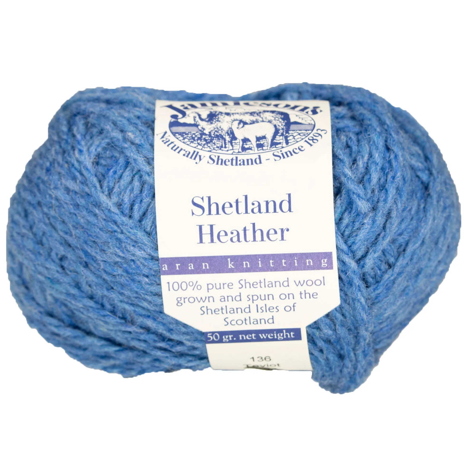 Jamieson's of Shetland Heather Aran Yarn - 136 Teviot