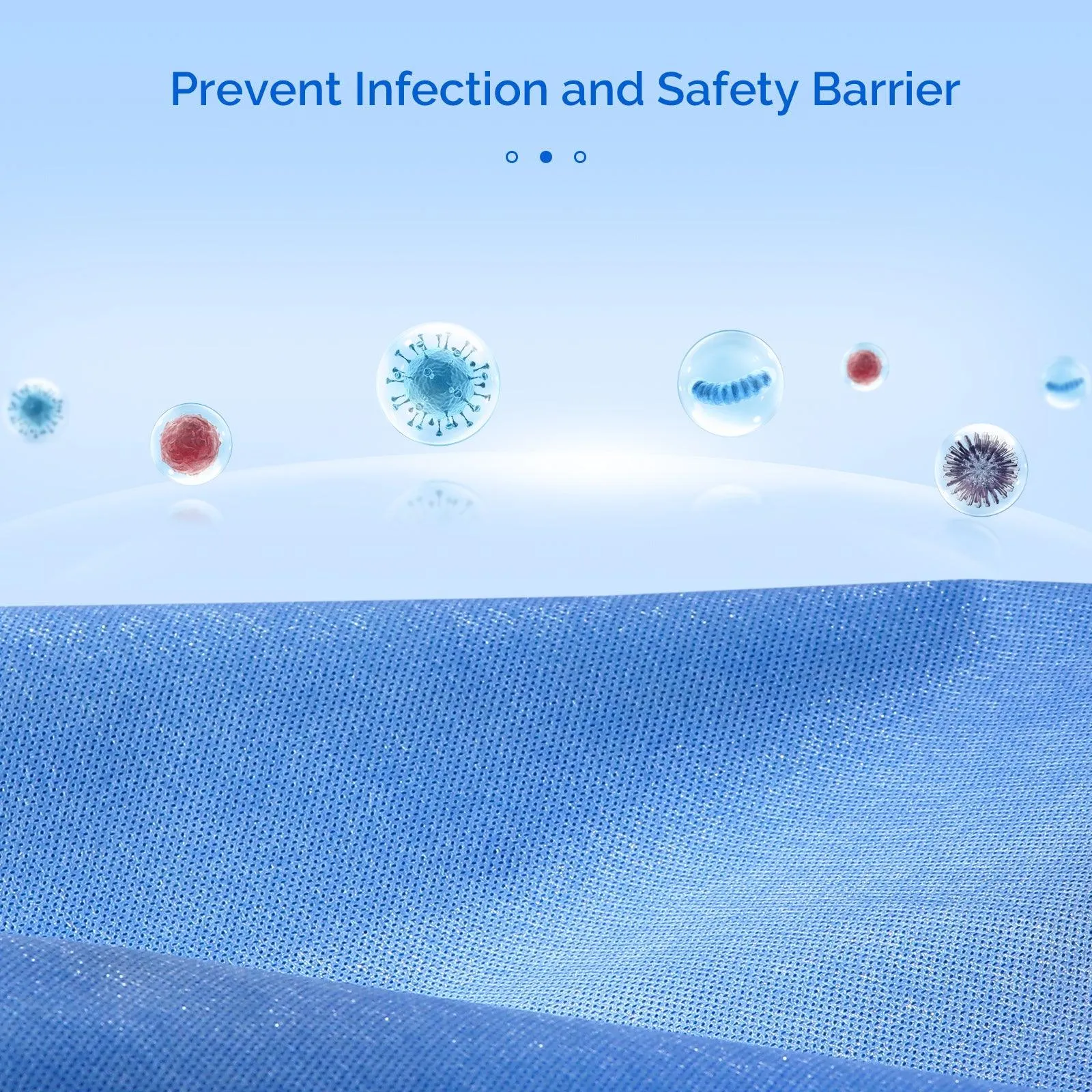 JMU 15"x15" Autoclave CSR Sterilization Wrap Sheets SMMS Non-woven 50pcs/bag