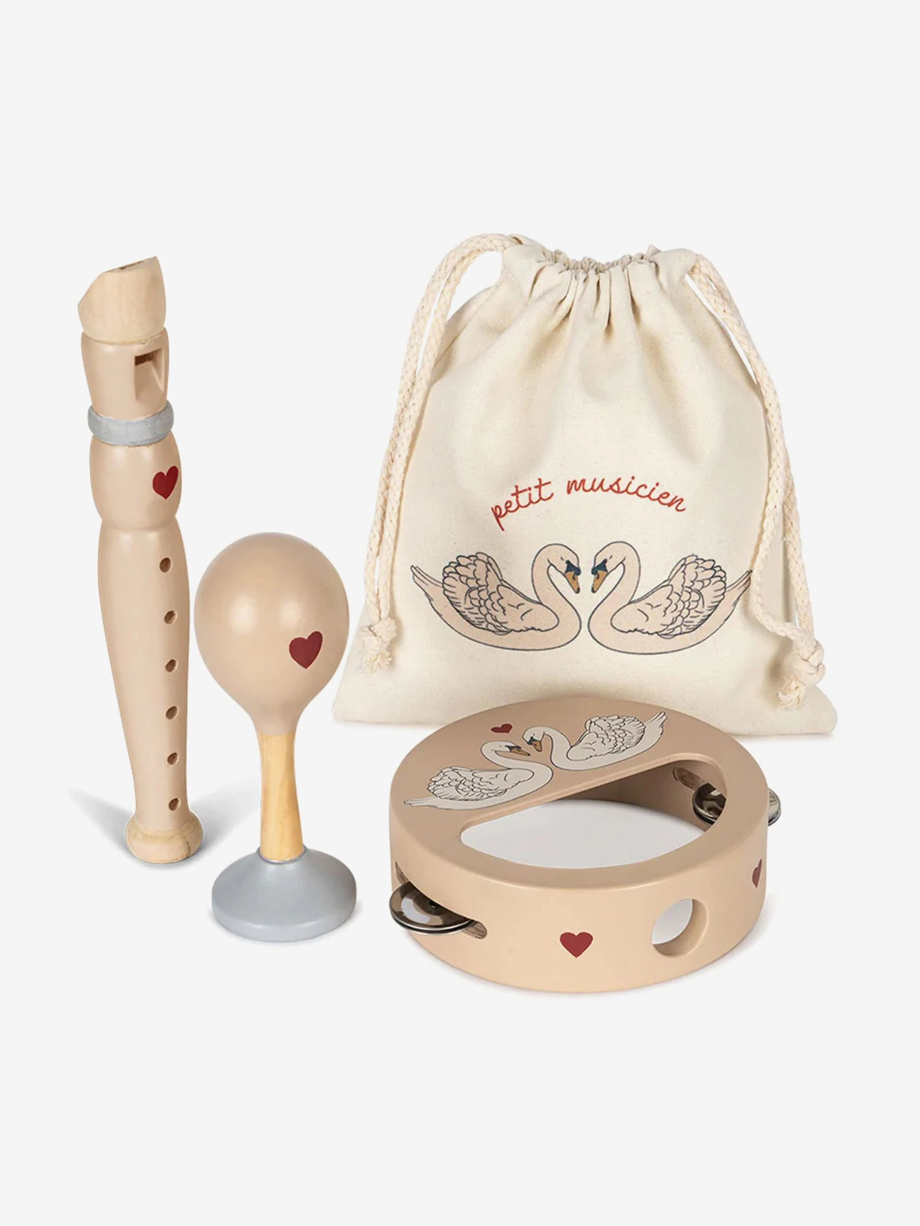 Konges Sløjd Kids Swan Wooden Music Set in Multicolour