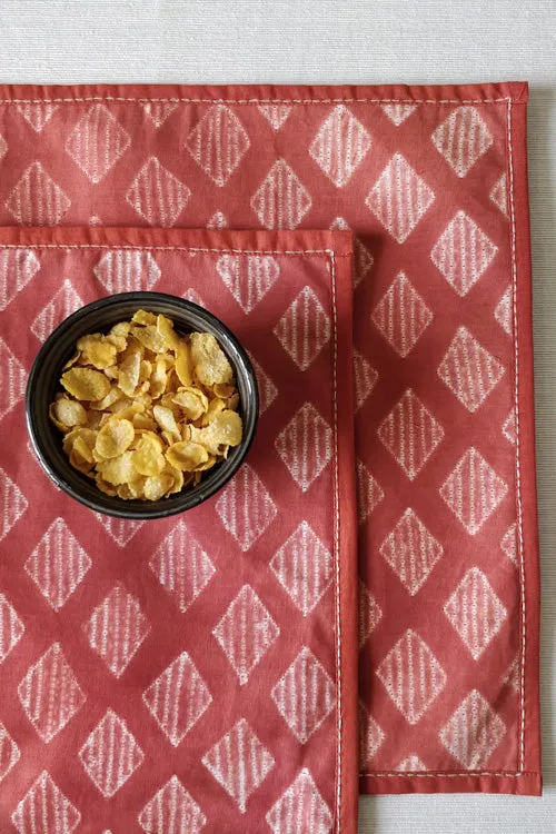 Leera Terracotta Diamond Shibori Placemat (Set of 2)