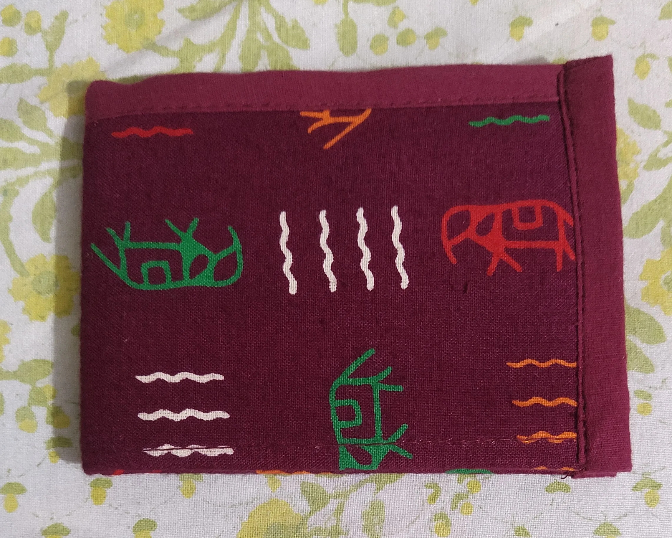 Men's/Unisex Wallet without flap-Maroon