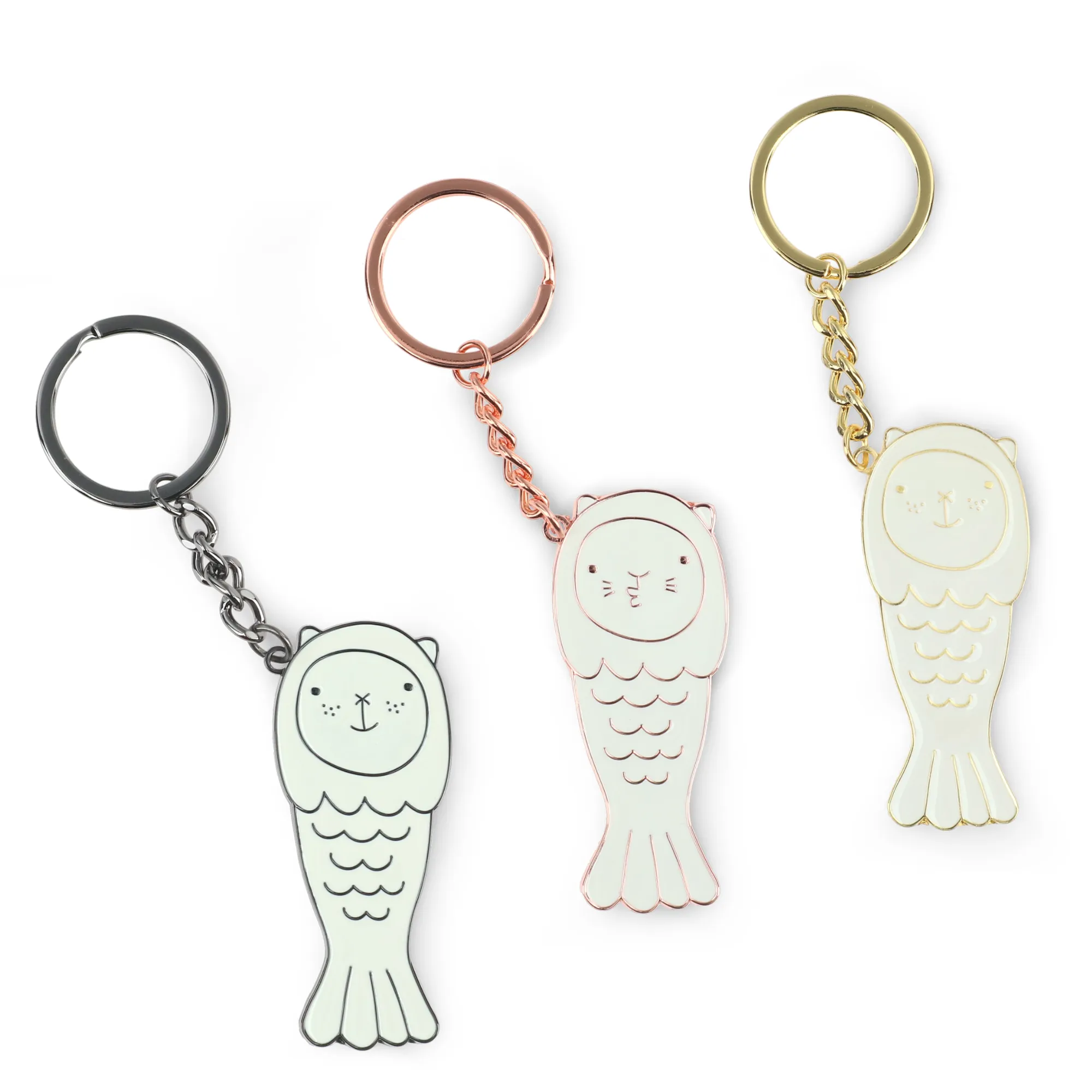 Merlion Chou Chou Keychain (Gold)