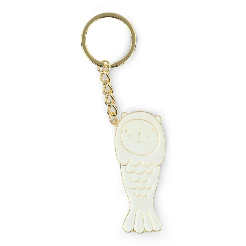 Merlion Chou Chou Keychain (Gold)
