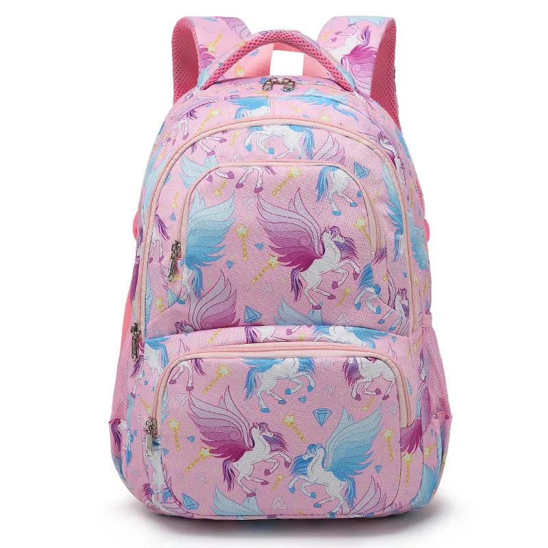 Pegasus Pattern Backpack Kids Cartoon Primary School Bag Bookbag