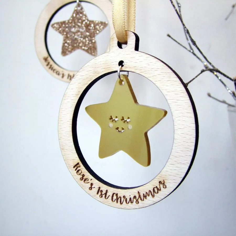 Personalised Baby's First Christmas Tree Decoration