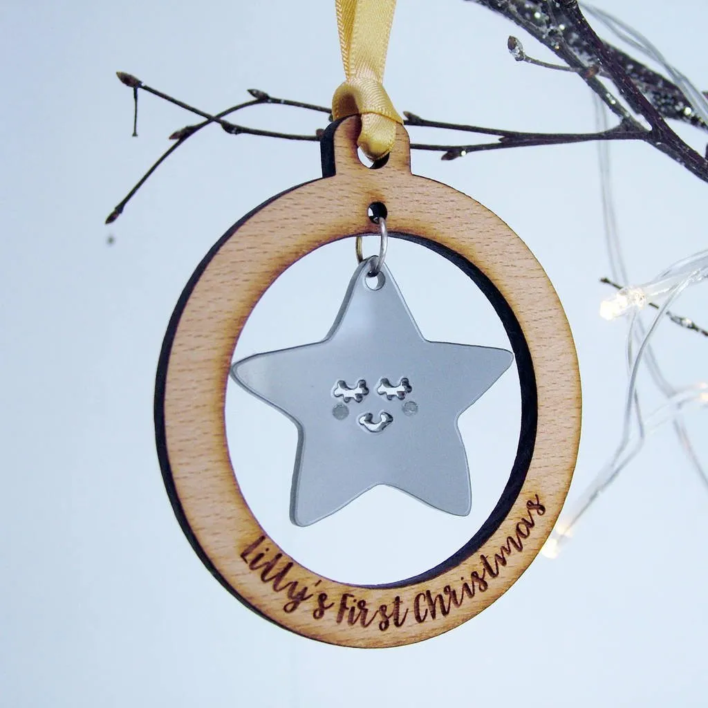 Personalised Baby's First Christmas Tree Decoration