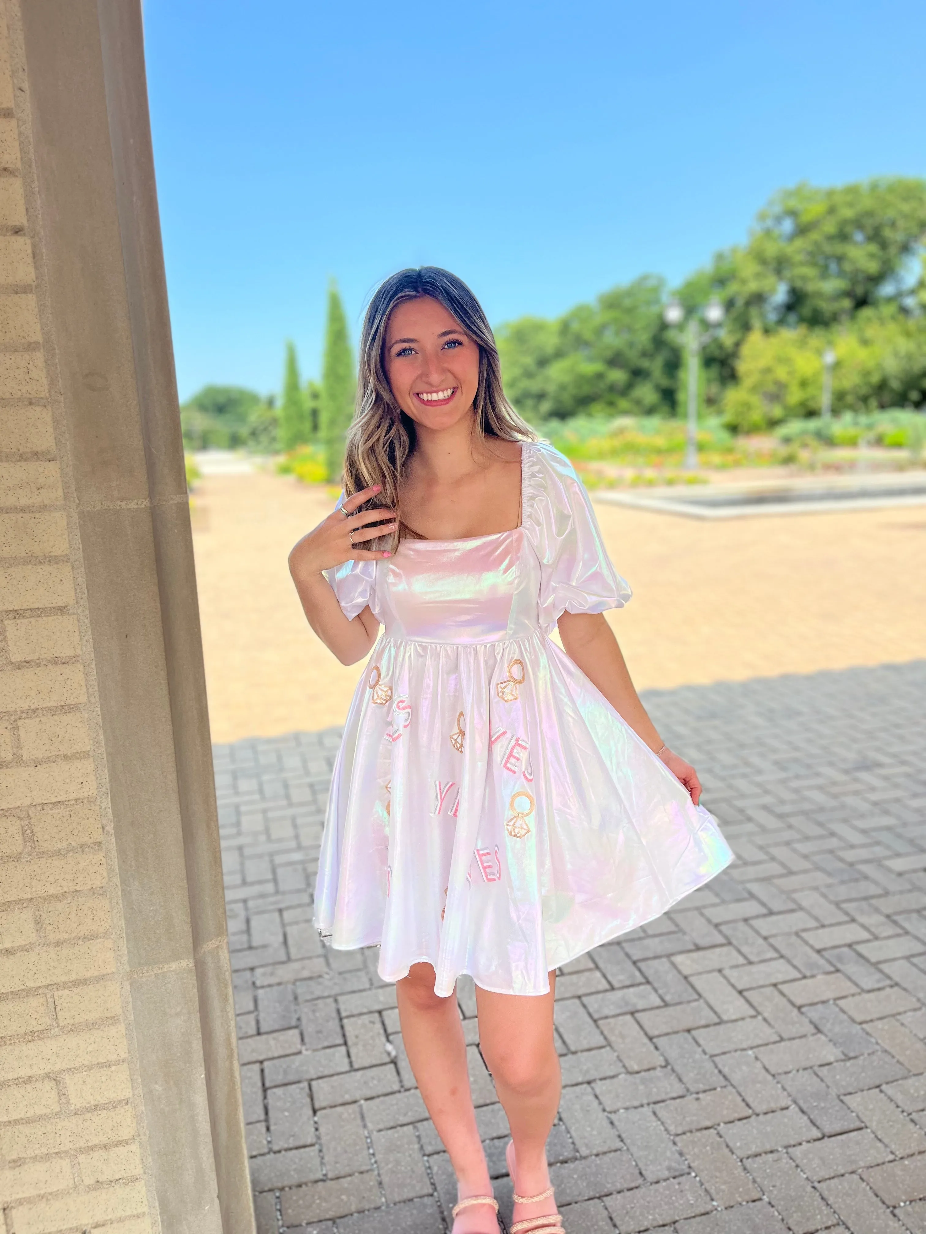 Put a Ring On It White Yes Dress