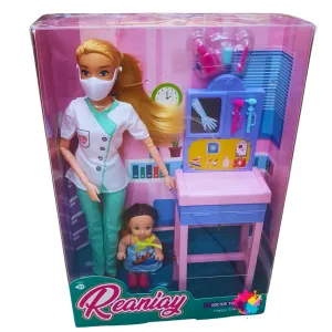 Reaniay Doctor Playset with Doll and Medical Accessories (3  Years)