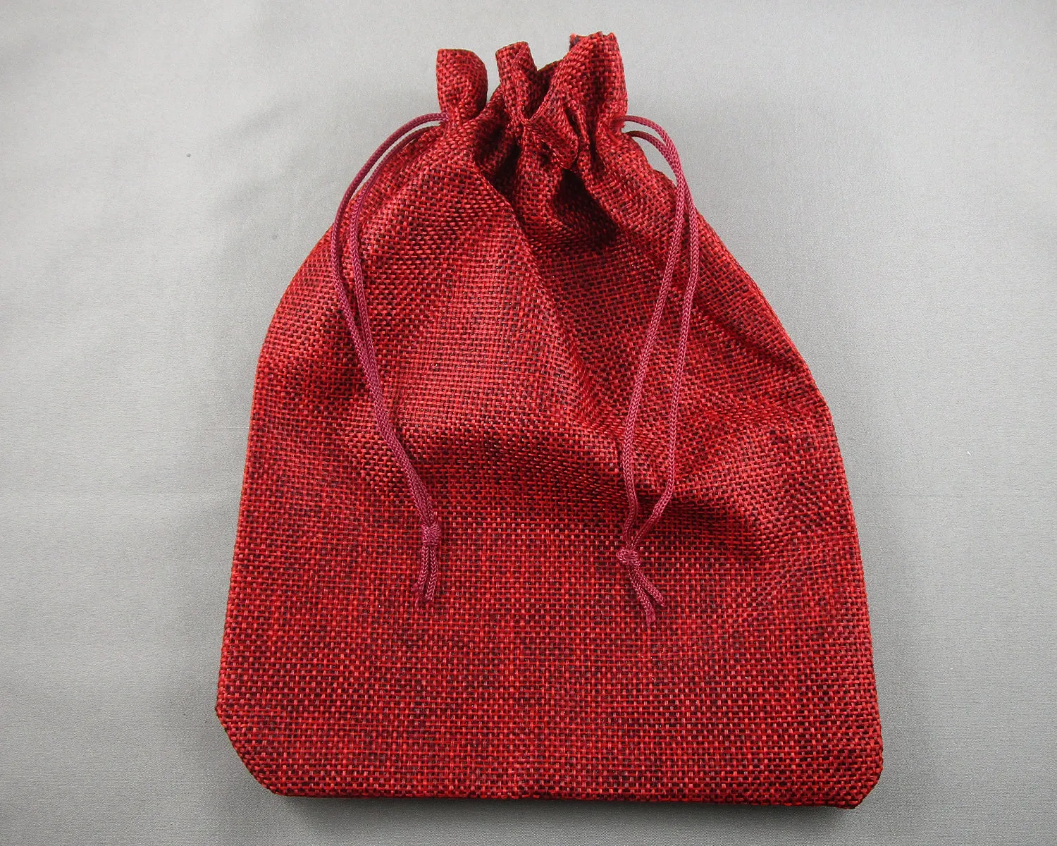 Red Burlap Bag for Gemstones 23x17cm 1pc (4035)