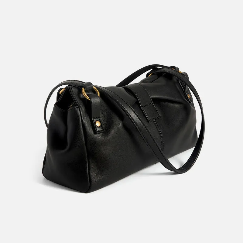 Retro Classic Underarm Bag For Women Genuine Leather Shoulder Purse
