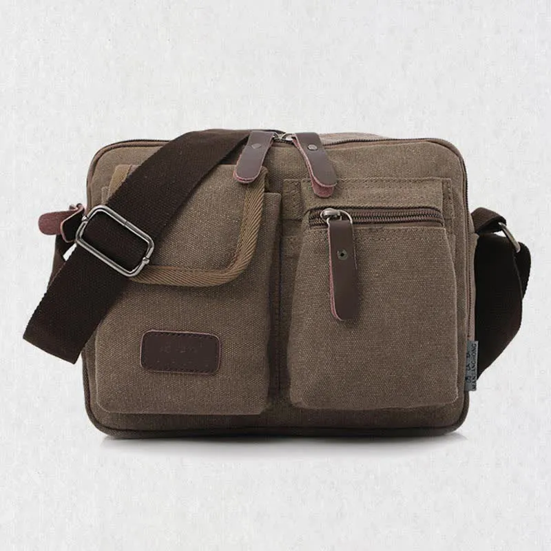 Retro Men's Canvas Messnger Bag Casual Satchel Crossbody Shoulder Purse