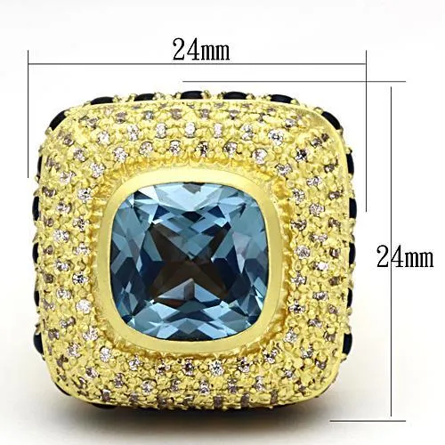 Ring Synthetic London Blue LOA860 for Women Style Matte