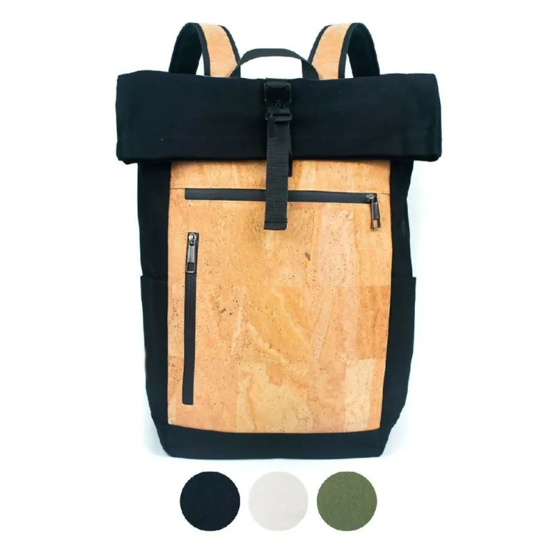 Riocork Men's Cork and Canvas Fusion Laptop Commuter Backpack BAG-2286