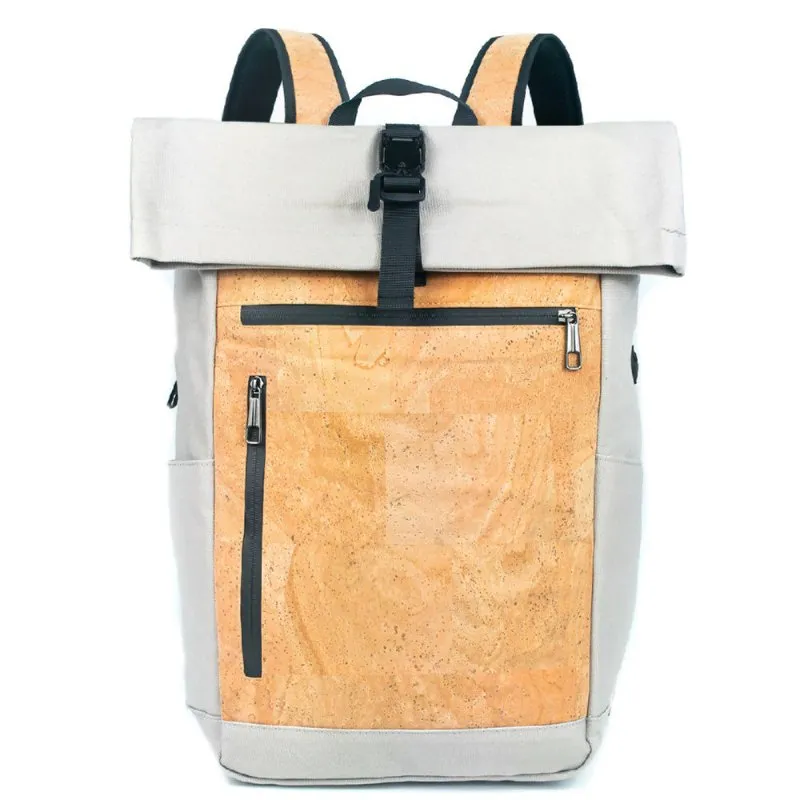 Riocork Men's Cork and Canvas Fusion Laptop Commuter Backpack BAG-2286