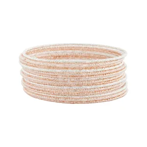 Rose Gold Diamond Cut Bangle Pack