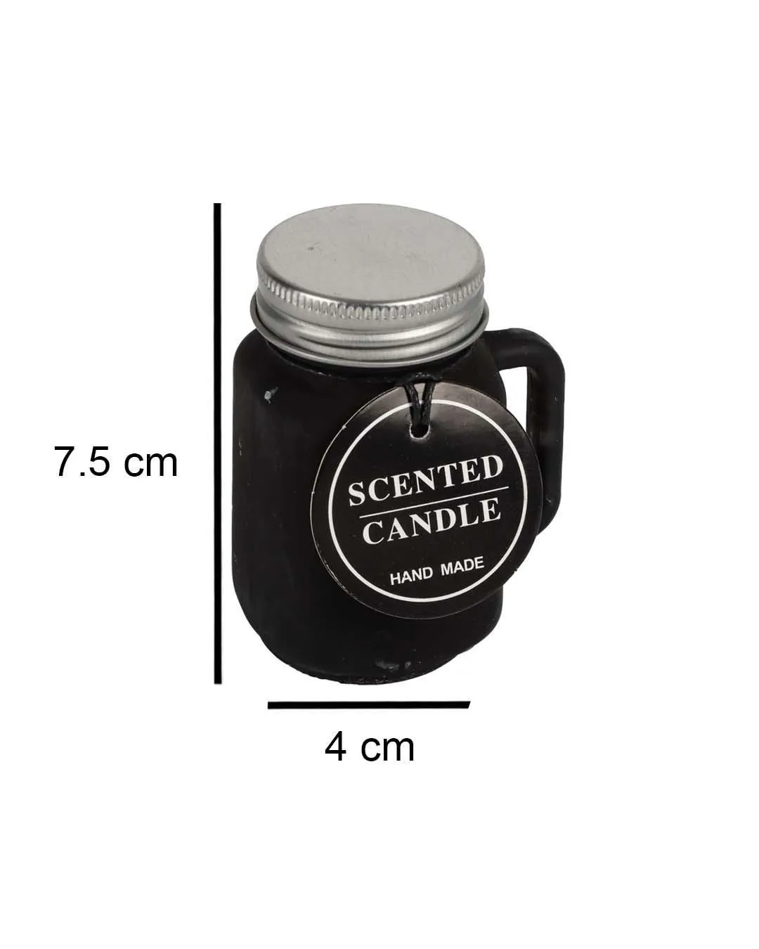 Scented Candle, Black, Wax