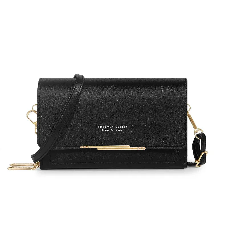 Sleek Maroon Multi-Pocket Crossbody Bag