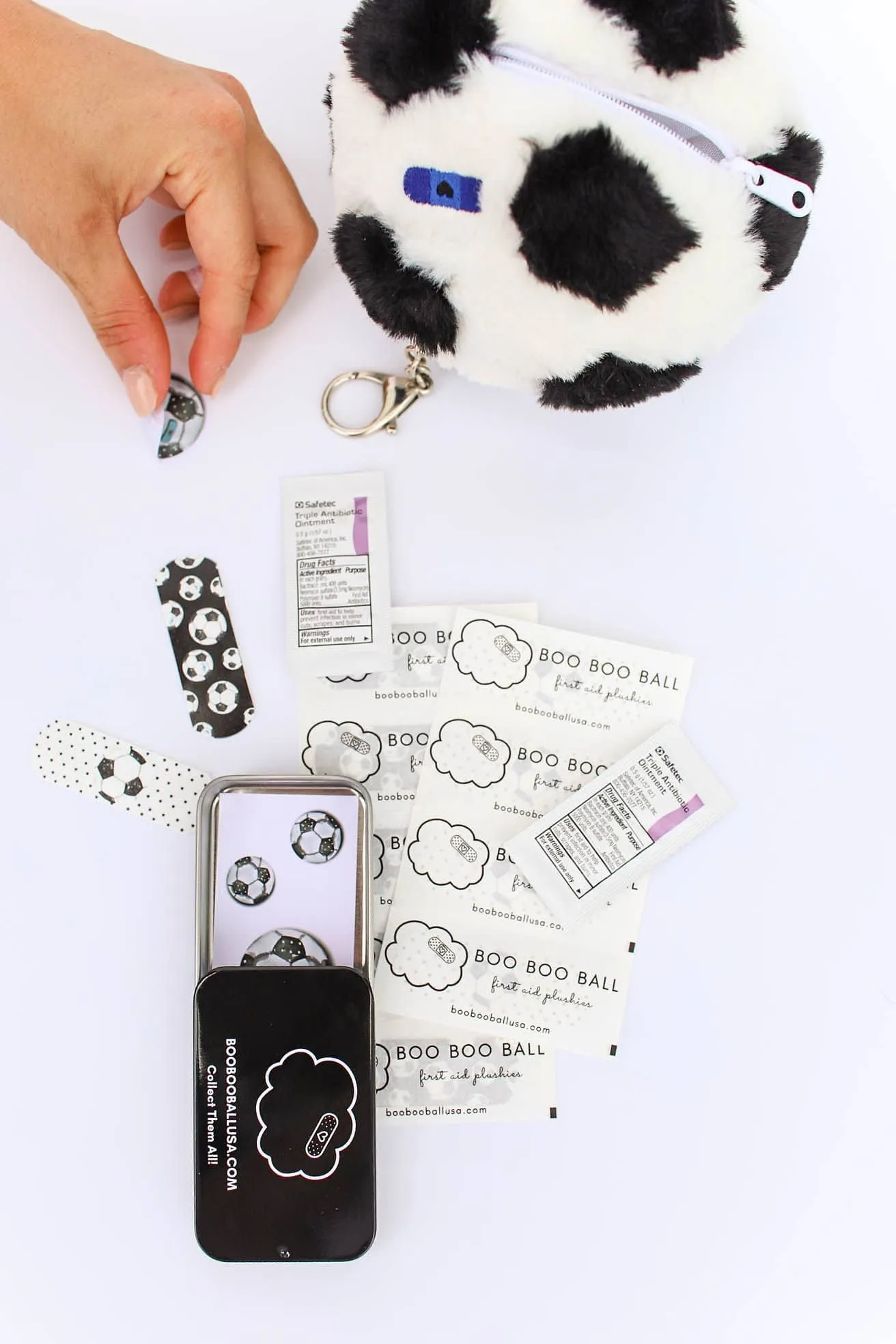 Soccer Ball Keychain - Sports Keychain & First-Aid Kit | Boo Boo Ball