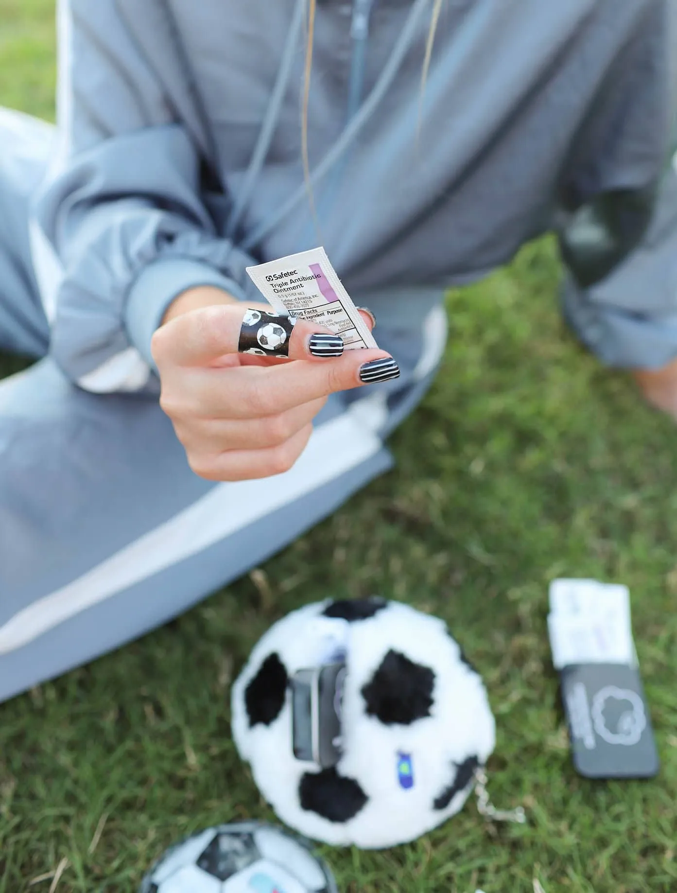 Soccer Ball Keychain - Sports Keychain & First-Aid Kit | Boo Boo Ball