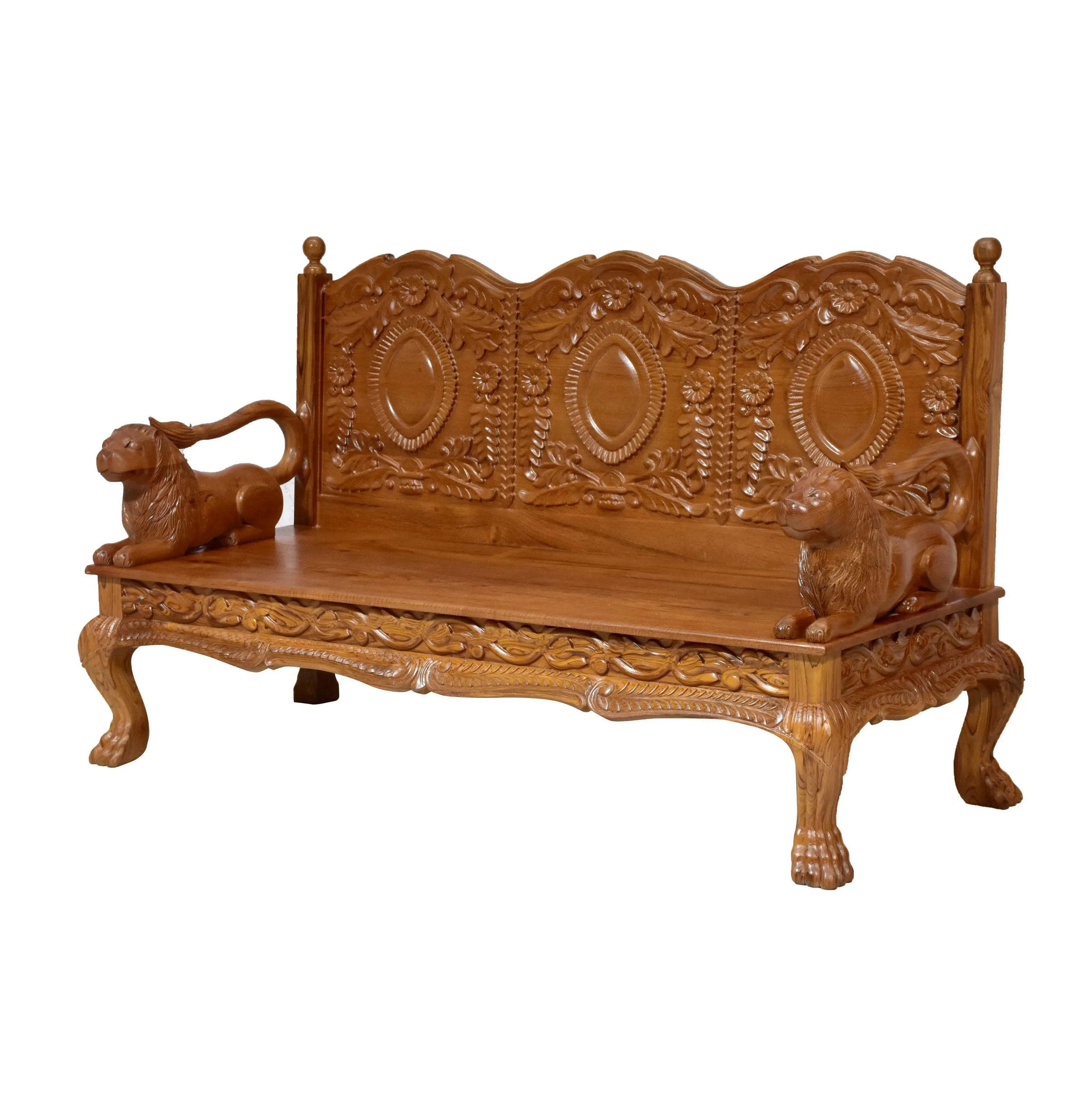 Teak wood Royal Majestic 3 Seater Sofa