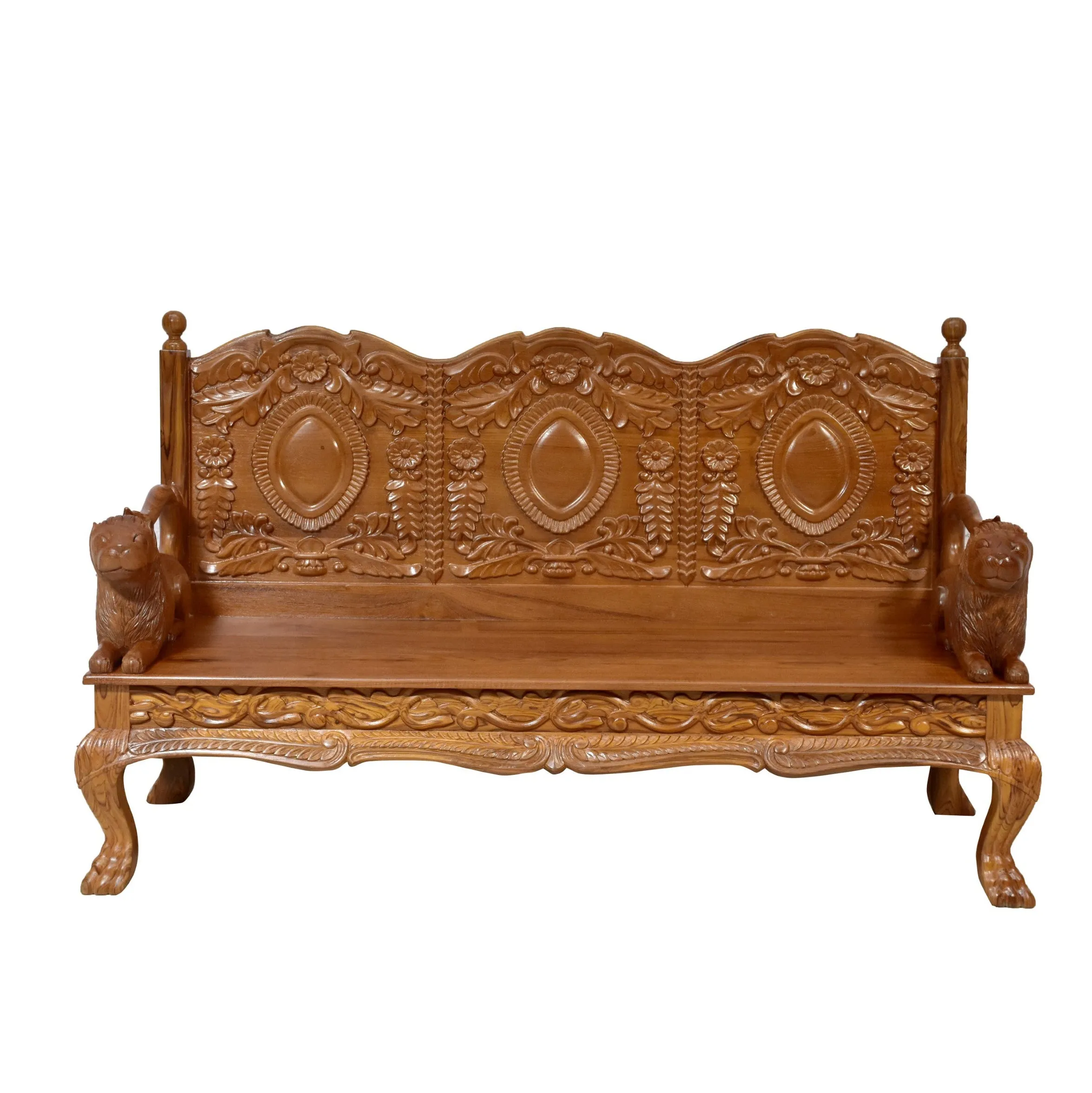 Teak wood Royal Majestic 3 Seater Sofa