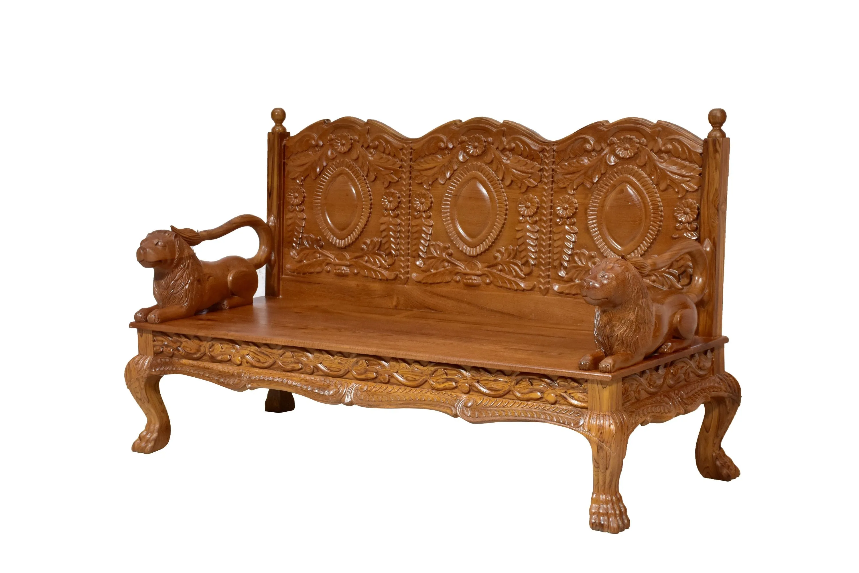 Teak wood Royal Majestic 3 Seater Sofa
