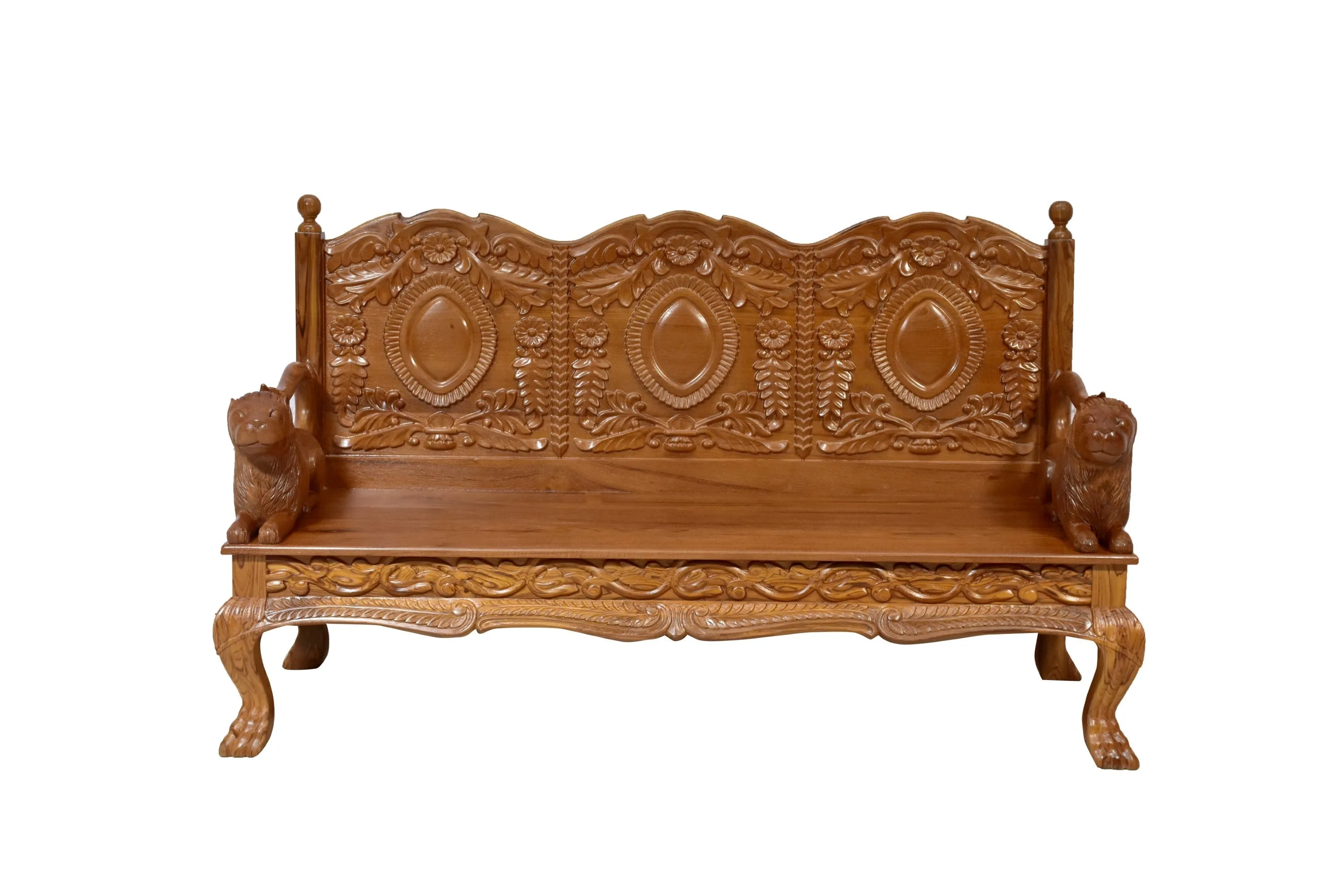 Teak wood Royal Majestic 3 Seater Sofa