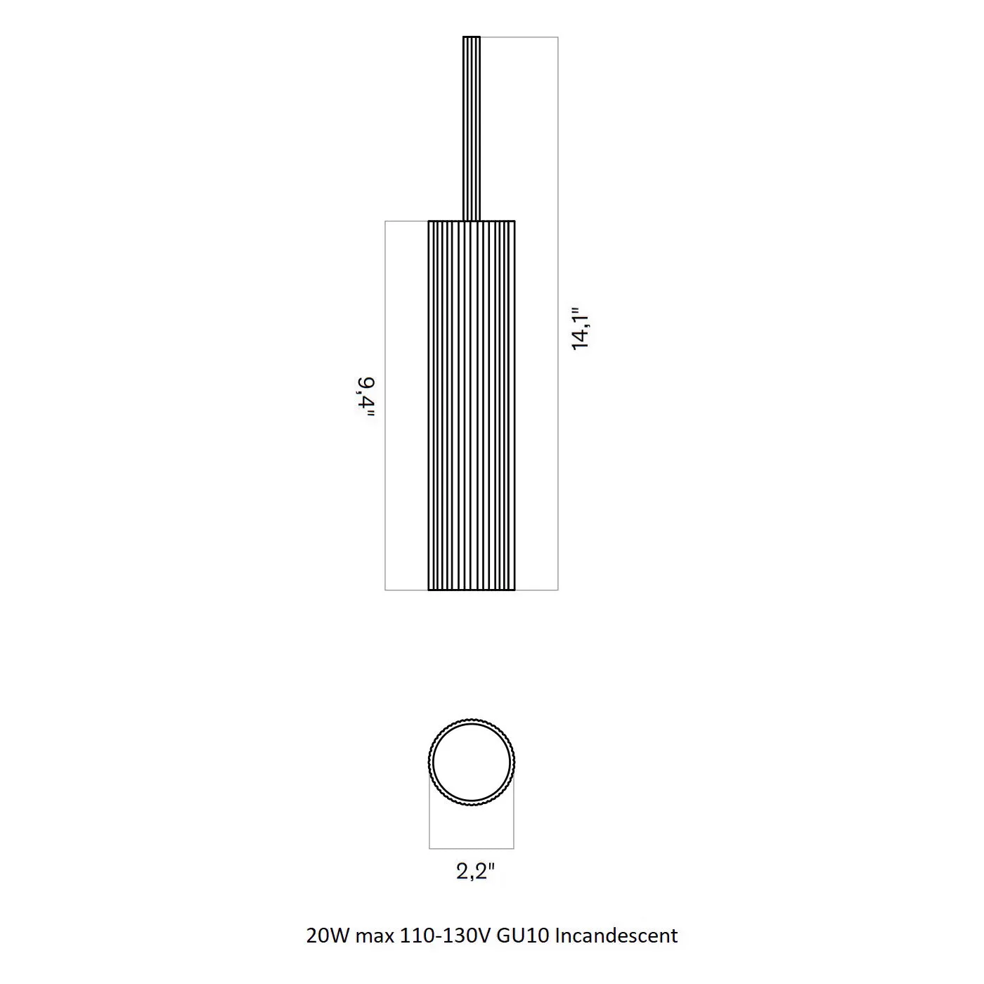 Tubulaire Pendant Light