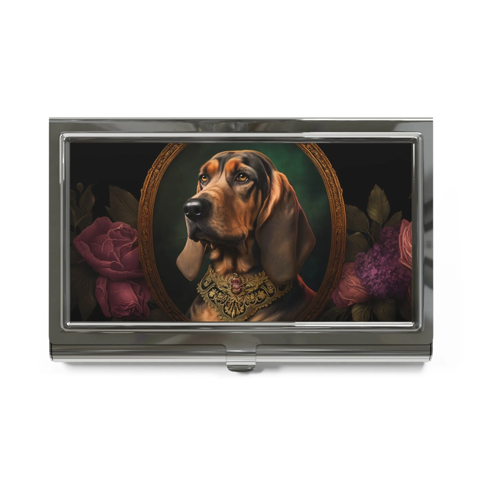 Vintage Victorian Bloodhound Business Card Holder