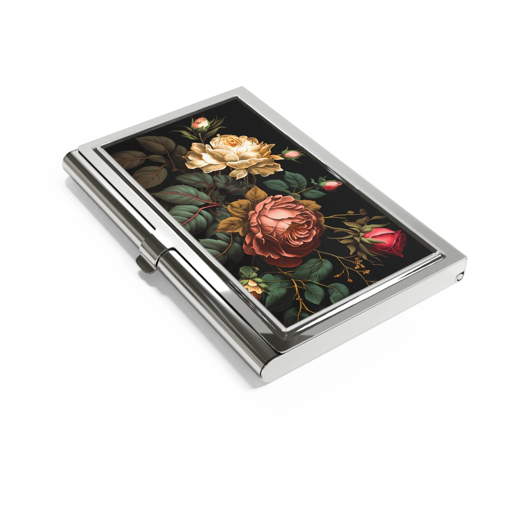 Vintage Victorian Roses Business Card Holder