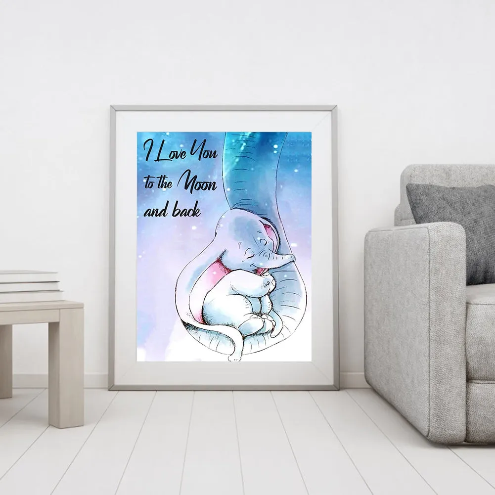 White Elephant - Full Round Drill Diamond Painting 30*40CM